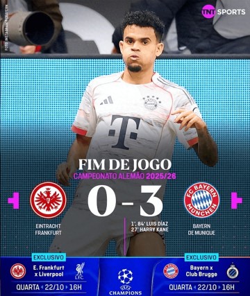 开局10连胜!法兰克福0-3拜仁:南大王计划有变,目标三冠王!